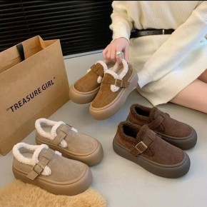 퍼안감 벨트포인트 퍼슈즈 DS-0340