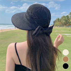 트리짜임 와이드 밀짚 썬캡 ELM-299