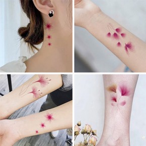 미니 꽃무늬 레터링 타투 스티커 LM-0297