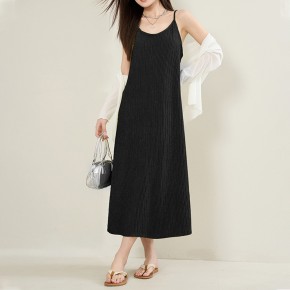 플리츠 끈나시 원피스 2color 플리츠 끈나시 원피스 2color LM-0664