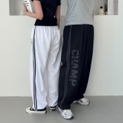 남녀공용 듀챔 레터링 와이드 스트링바지 SD-250519