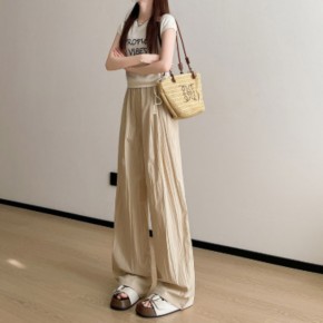 허리밴딩 초경량 와이드레그 팬츠 UC-0187