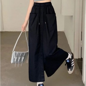 포켓 심플라인 롱스커트 UC-0189