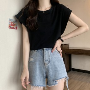 여성 루즈핏 캡소매 반팔티 UC-0223