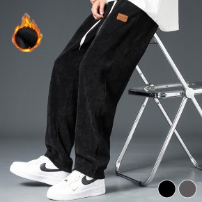 일자핏 코듀로이 기모 밴딩 바지 URD-448