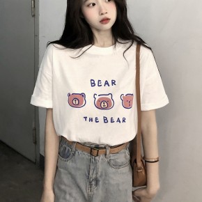 곰세마리 영문 프린팅 반팔 티셔츠 URD-510