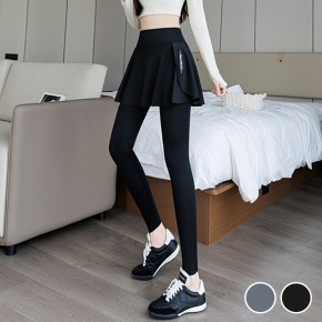 하이웨이스트 플레어 스커트 9부 치마 레깅스 URD-557