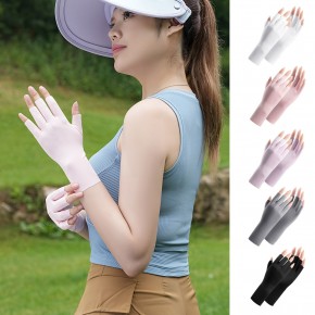 여자 여름 쿨링 슬림 반 장갑 URK-480